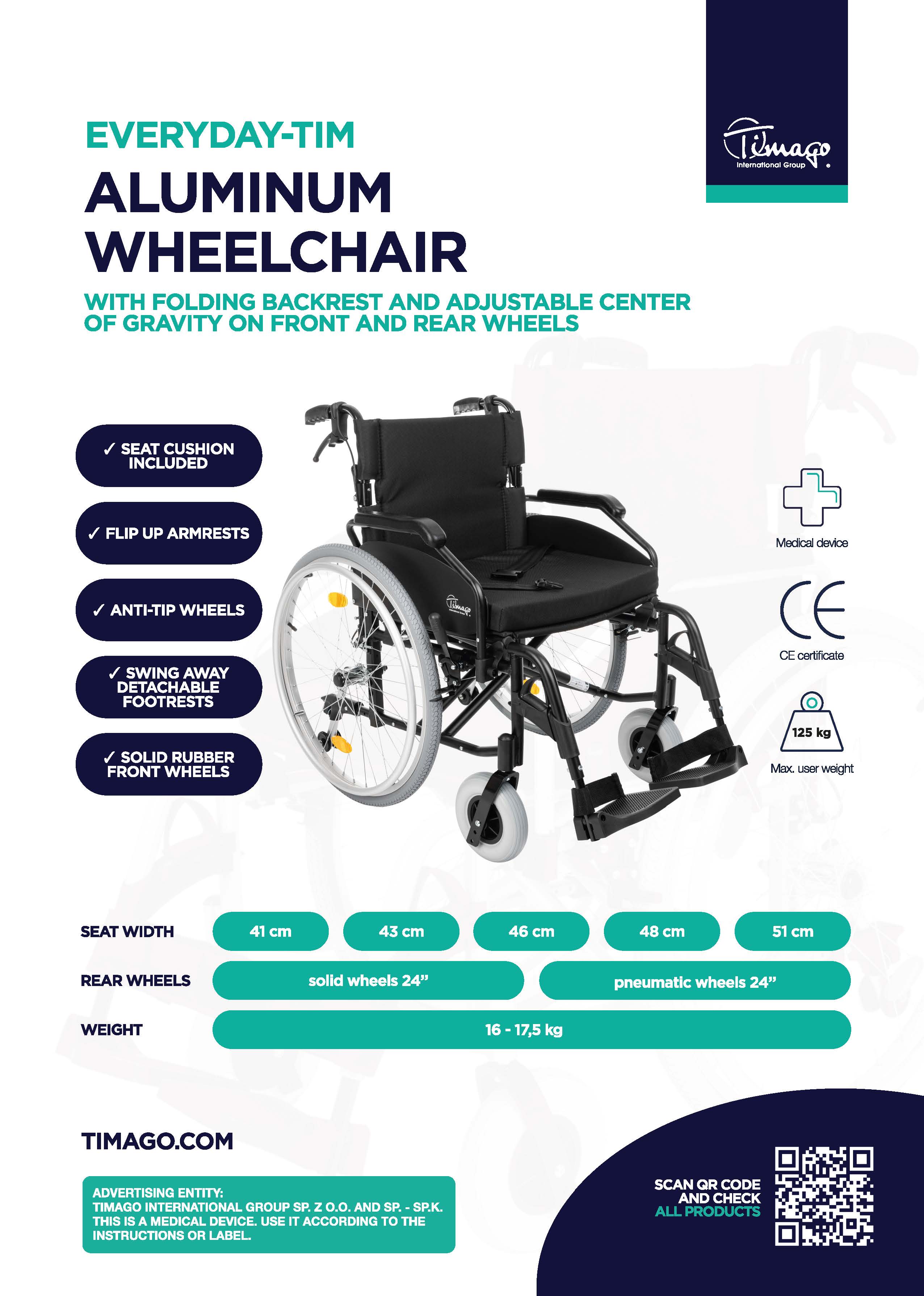 Aluminum wheelchair - EVERYDAY-TIM