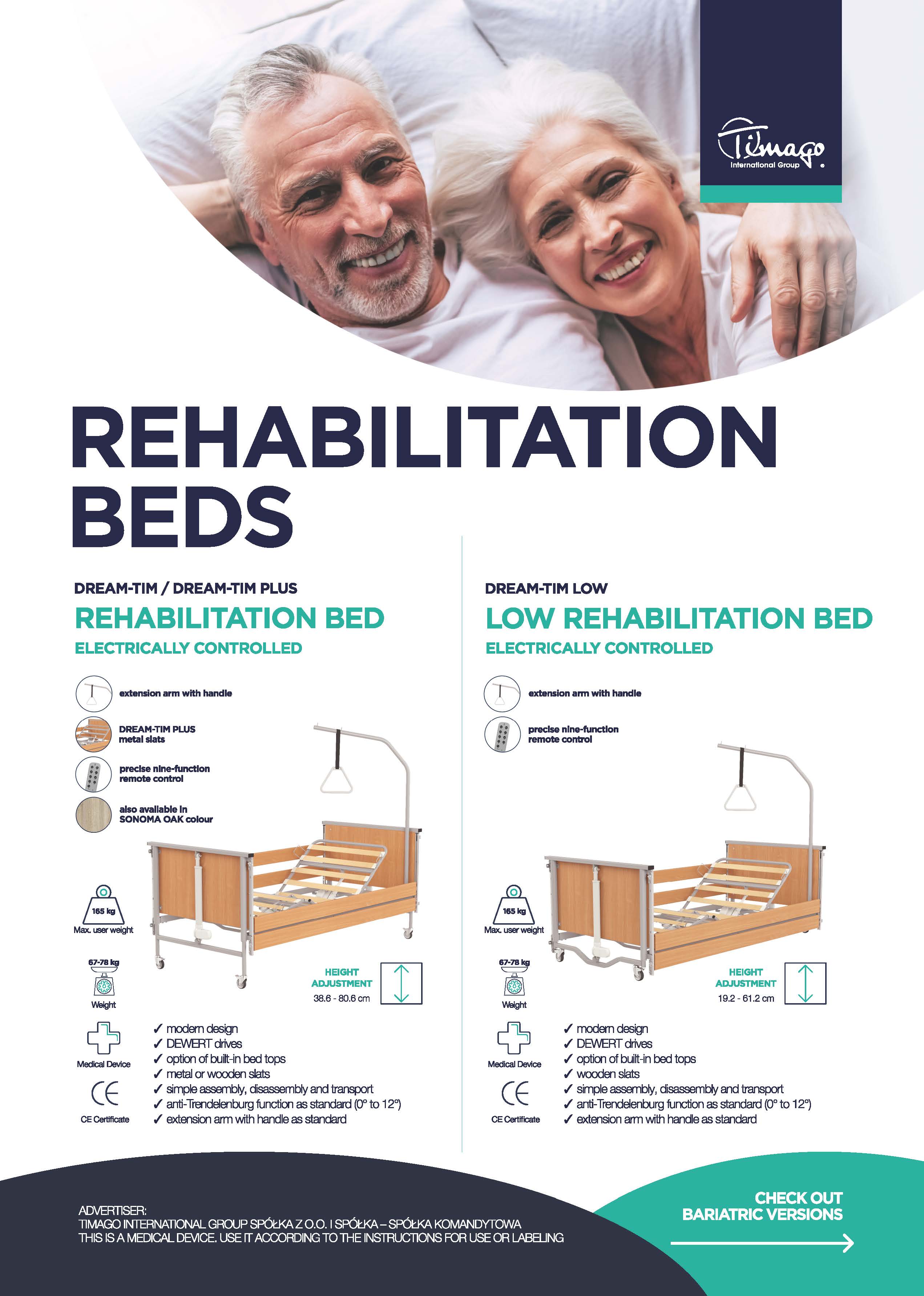 Rehabilitation beds